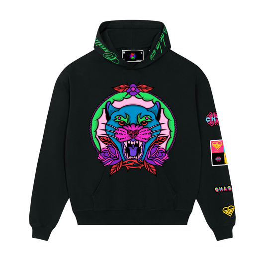 TIGER HOOD NOIR